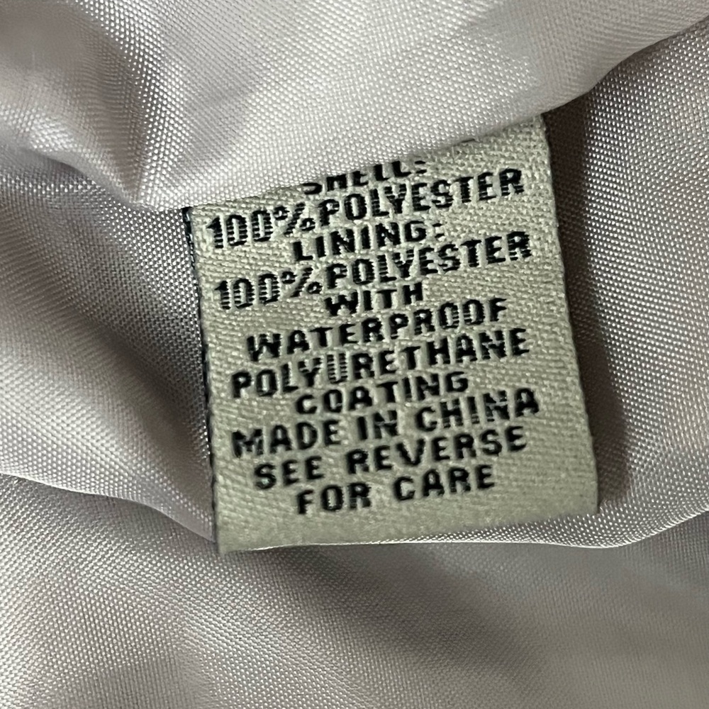 Vintage JouJou Gray Trench Coat Women’s M | Y2K Ruffle Button Up Retro Preppy - Picture 8 of 10